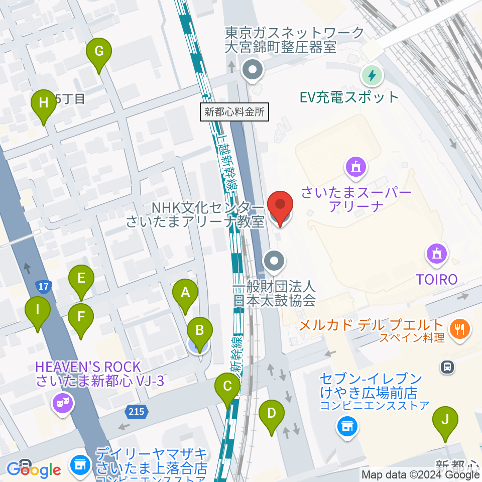 NHK文化センター さいたまアリーナ教室周辺の駐車場・コインパーキング一覧地図