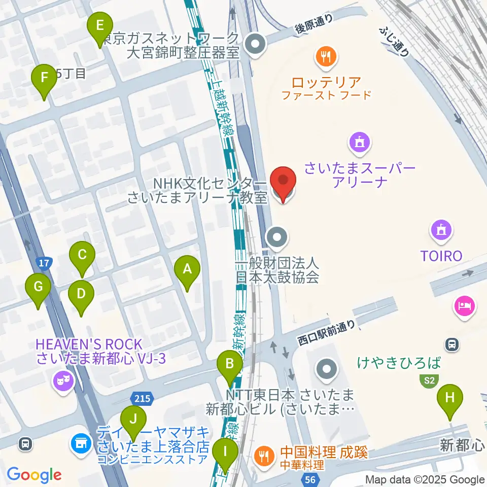 NHK文化センター さいたまアリーナ教室周辺の駐車場・コインパーキング一覧地図