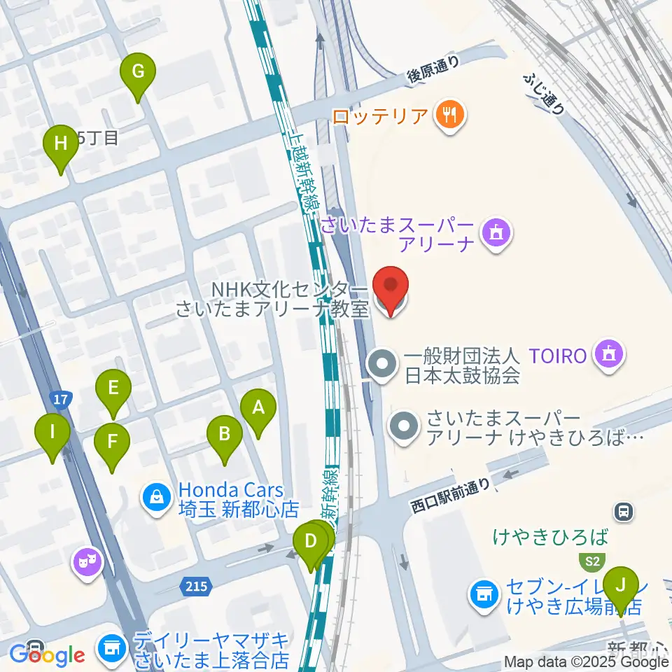 NHK文化センター さいたまアリーナ教室周辺の駐車場・コインパーキング一覧地図