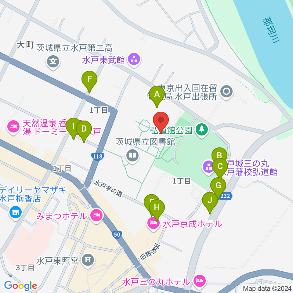 NHK文化センター 水戸教室周辺の駐車場・コインパーキング一覧地図