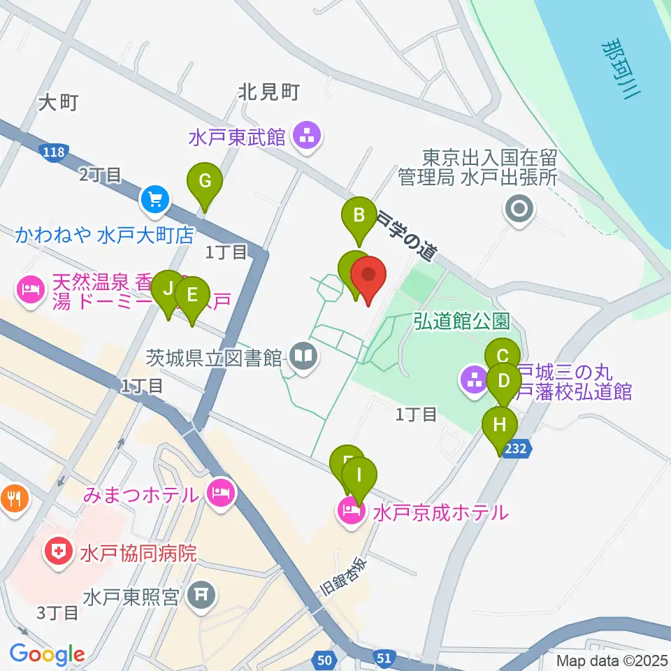 NHK文化センター 水戸教室周辺の駐車場・コインパーキング一覧地図