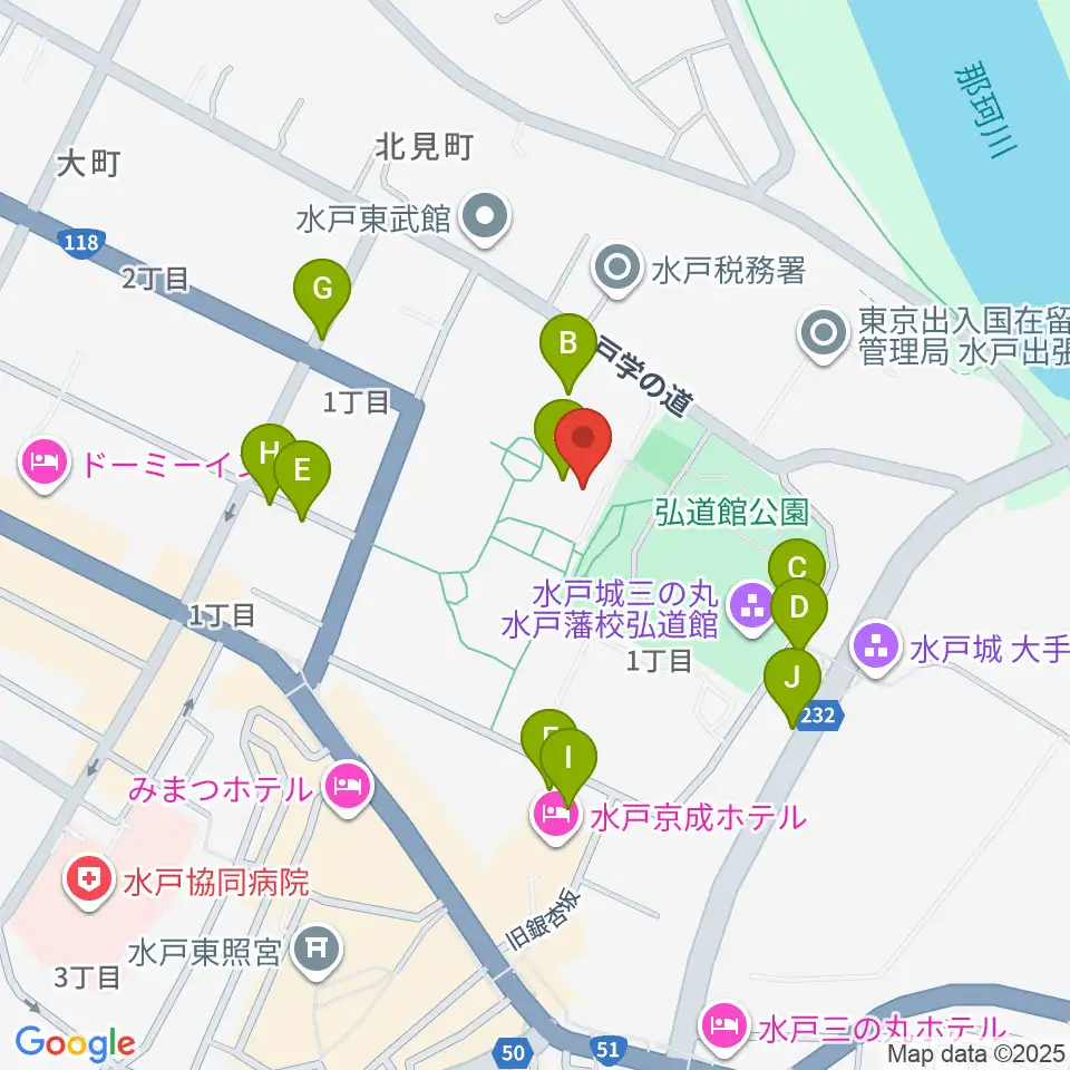 NHK文化センター 水戸教室周辺の駐車場・コインパーキング一覧地図