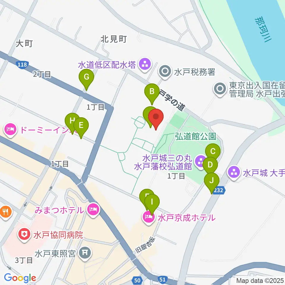 NHK文化センター 水戸教室周辺の駐車場・コインパーキング一覧地図
