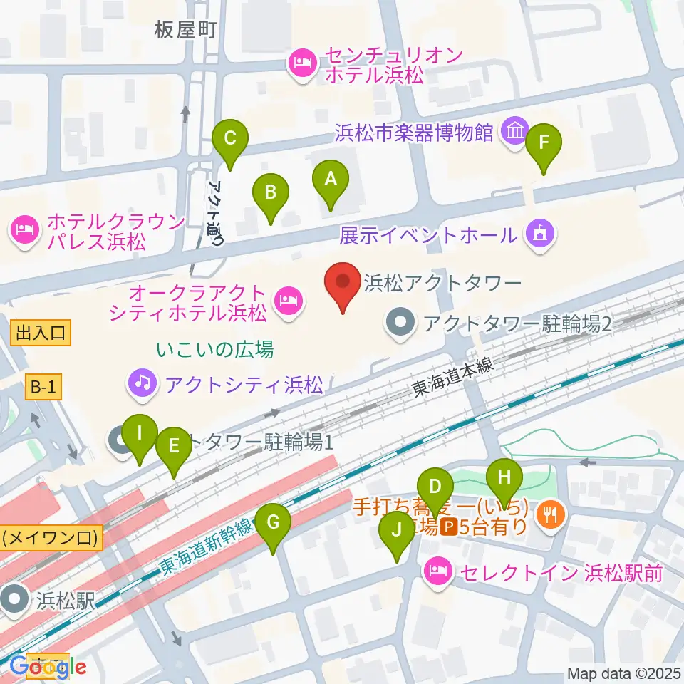 NHK文化センター浜松教室周辺の駐車場・コインパーキング一覧地図