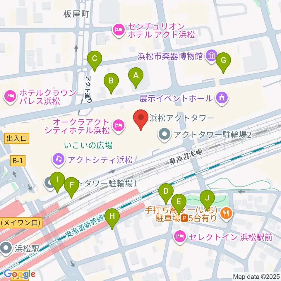 NHK文化センター浜松教室周辺の駐車場・コインパーキング一覧地図