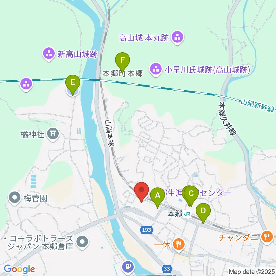 本郷生涯学習センター にいたかホール周辺の駐車場・コインパーキング一覧地図