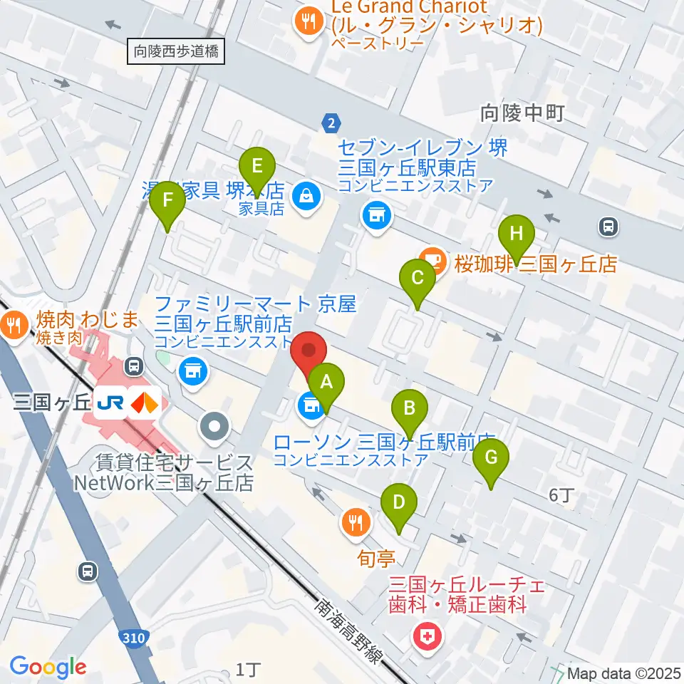 三国ヶ丘FUZZ(ファズ)周辺の駐車場・コインパーキング一覧地図