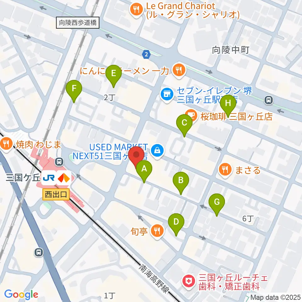 三国ヶ丘FUZZ(ファズ)周辺の駐車場・コインパーキング一覧地図