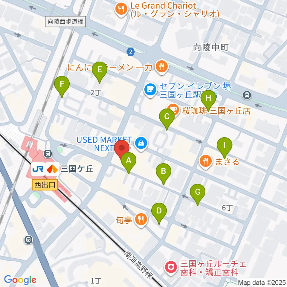 三国ヶ丘FUZZ周辺の駐車場・コインパーキング一覧地図