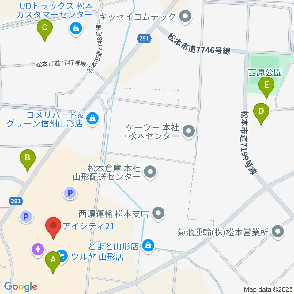 NHK文化センター 松本・iCITY21教室周辺の駐車場・コインパーキング一覧地図