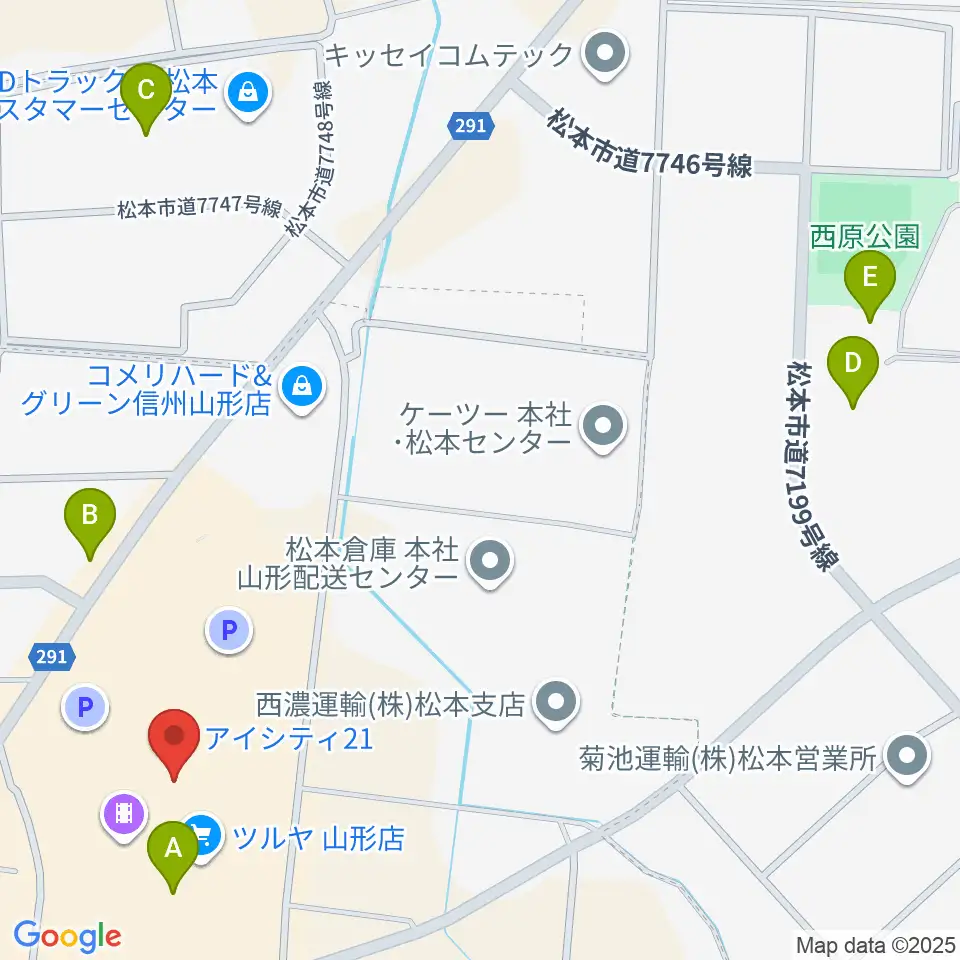 NHK文化センター 松本・iCITY21教室周辺の駐車場・コインパーキング一覧地図