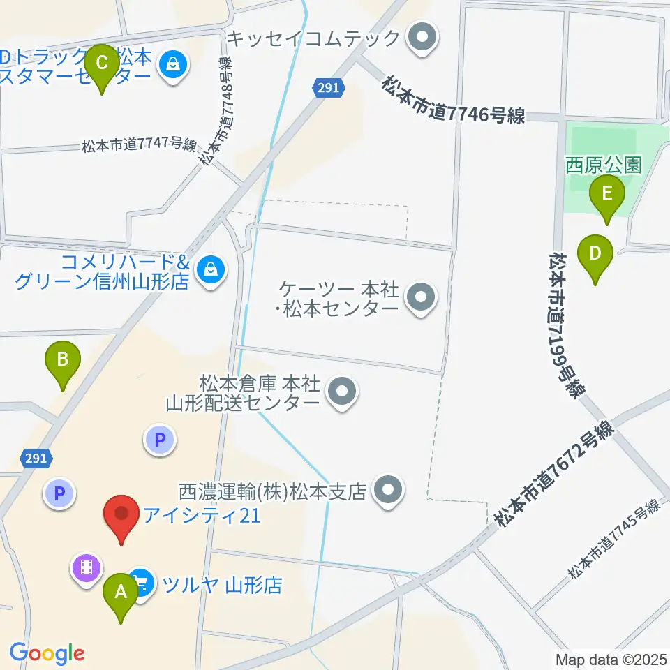 NHK文化センター 松本・iCITY21教室周辺の駐車場・コインパーキング一覧地図