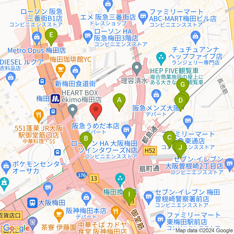 NHK文化センター 梅田教室周辺の駐車場・コインパーキング一覧地図