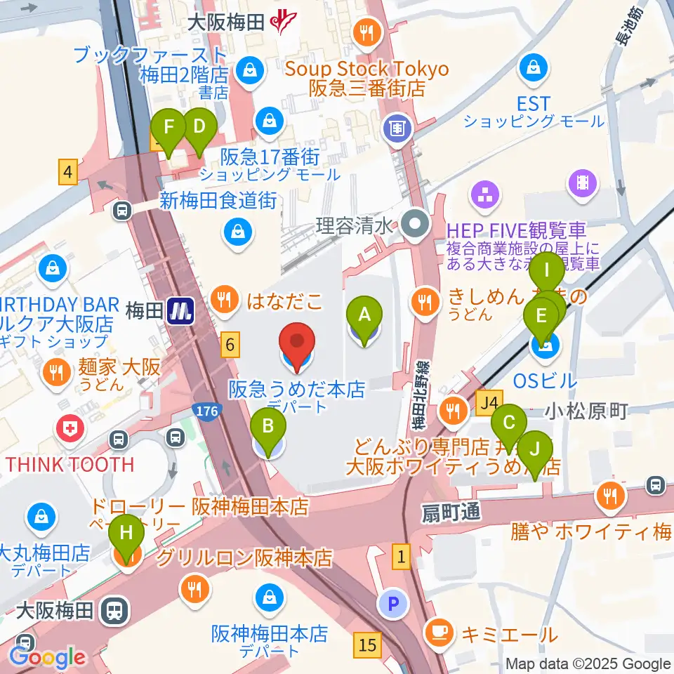 NHK文化センター 梅田教室周辺の駐車場・コインパーキング一覧地図