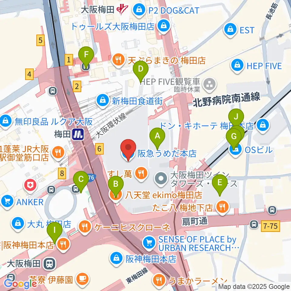 NHK文化センター 梅田教室周辺の駐車場・コインパーキング一覧地図