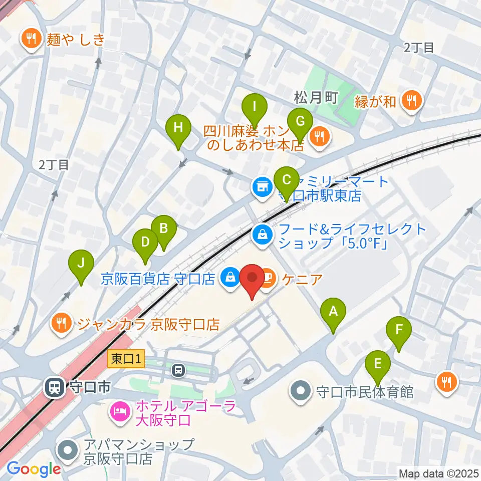 NHK文化センター 守口教室周辺の駐車場・コインパーキング一覧地図