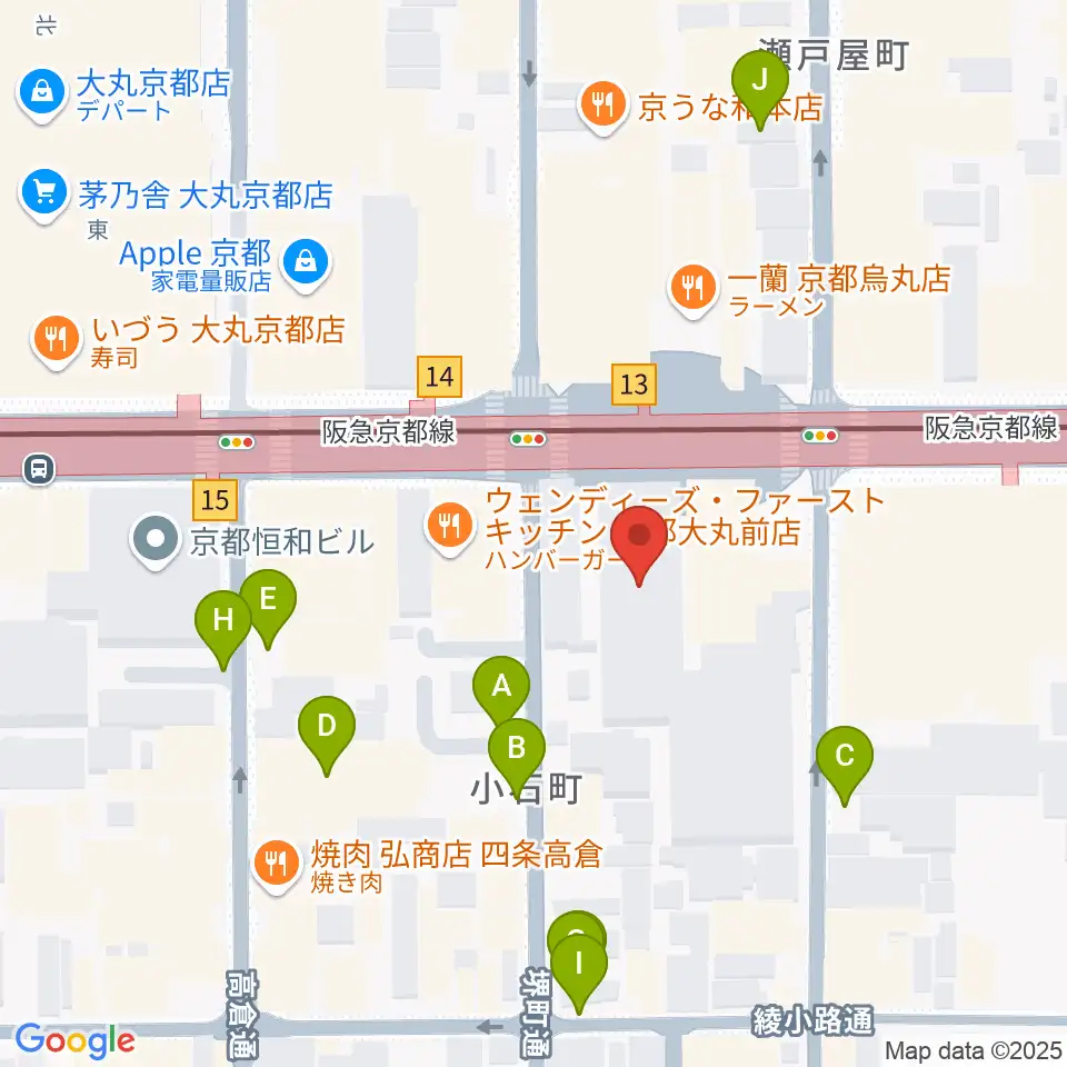 NHK文化センター京都教室周辺の駐車場・コインパーキング一覧地図