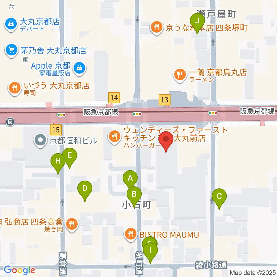 NHK文化センター京都教室周辺の駐車場・コインパーキング一覧地図