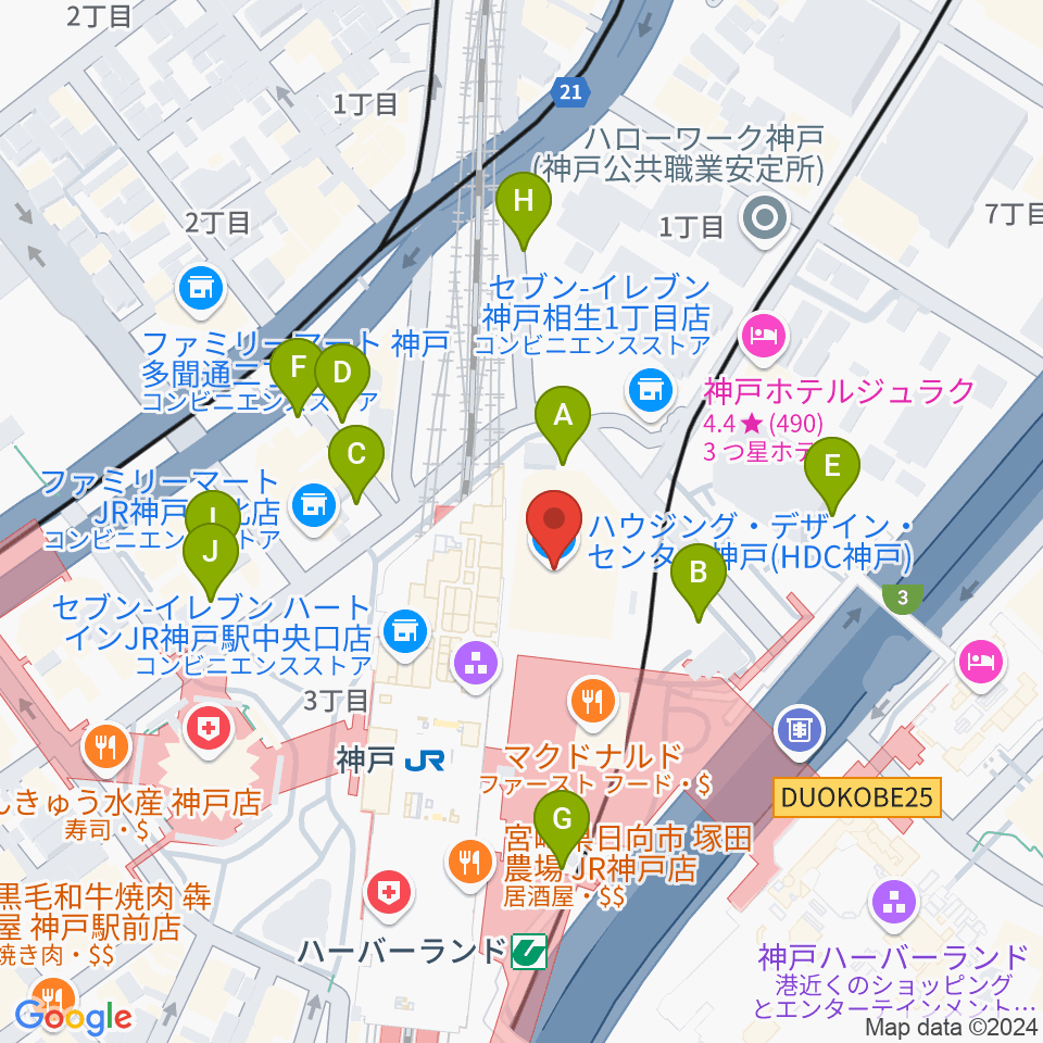 NHK文化センター神戸教室周辺の駐車場・コインパーキング一覧地図