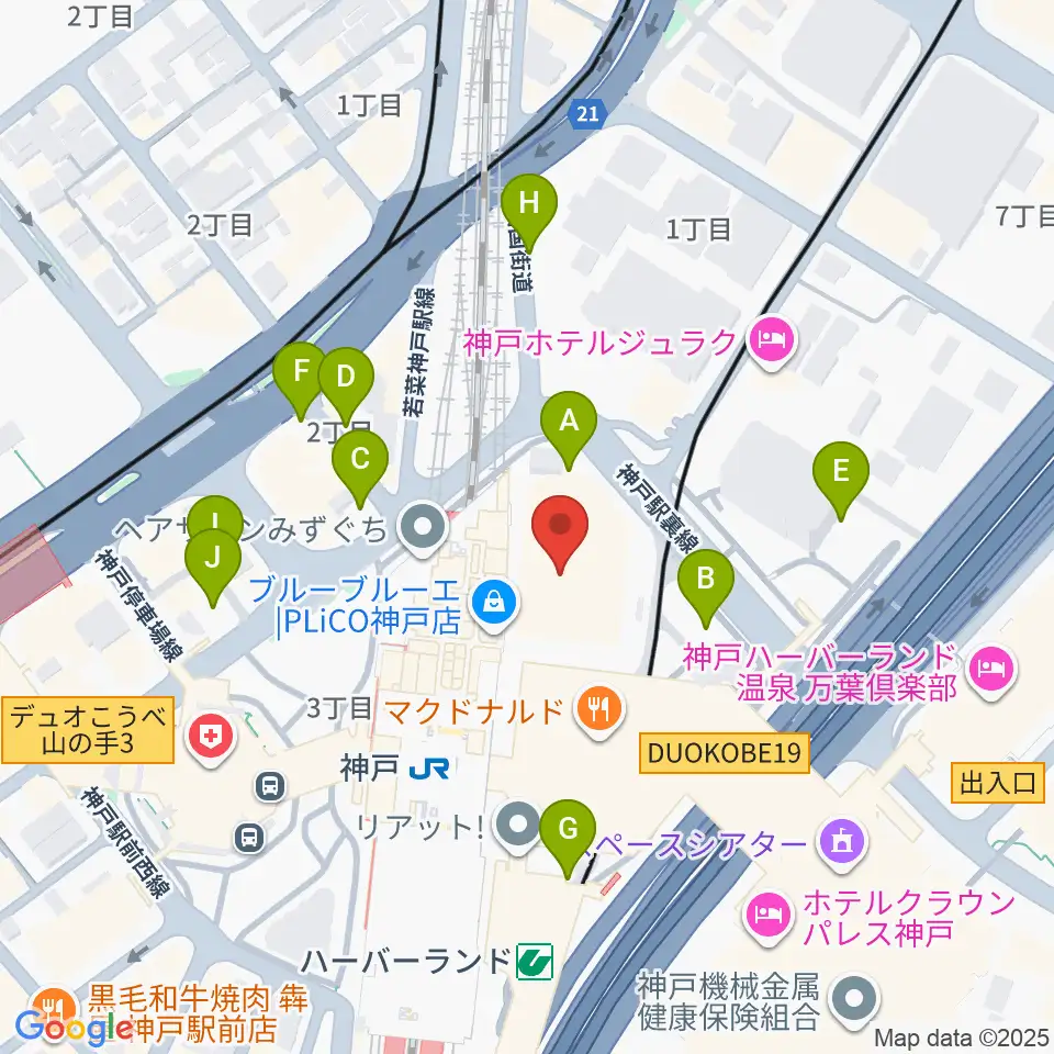 NHK文化センター神戸教室周辺の駐車場・コインパーキング一覧地図