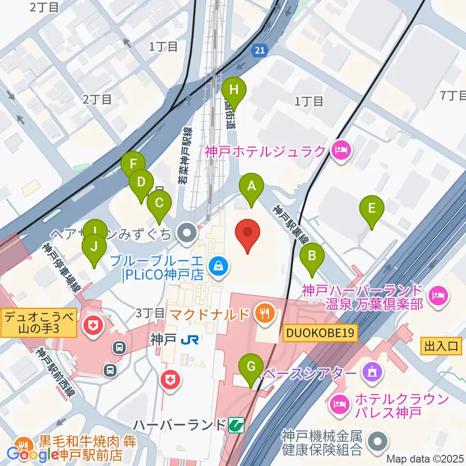 NHK文化センター神戸教室周辺の駐車場・コインパーキング一覧地図