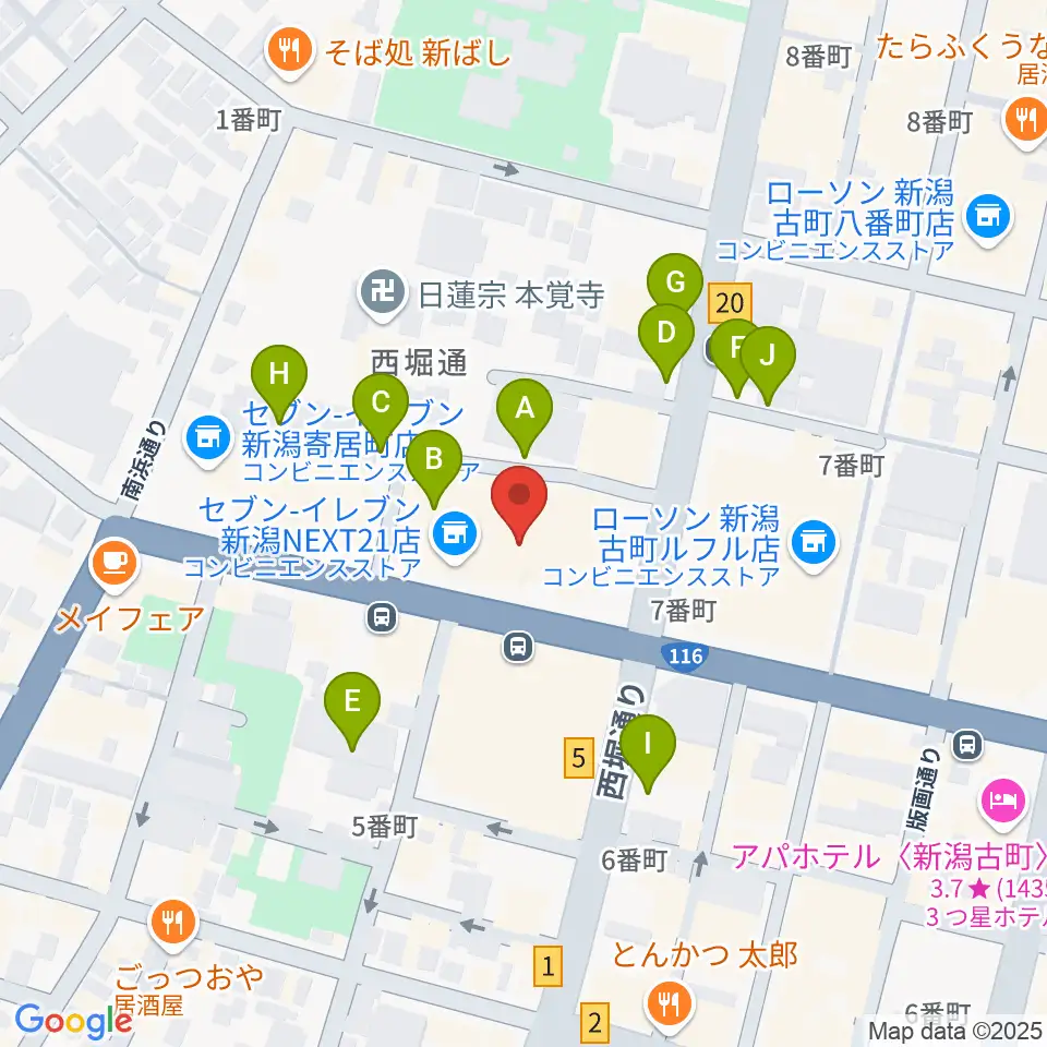 新潟市民プラザ周辺の駐車場・コインパーキング一覧地図