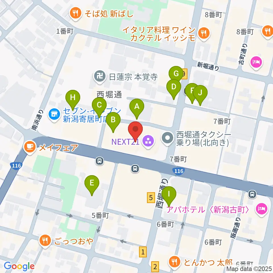 新潟市民プラザ周辺の駐車場・コインパーキング一覧地図