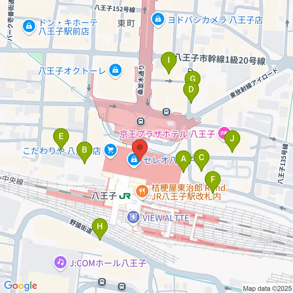 よみうりカルチャー八王子周辺の駐車場・コインパーキング一覧地図