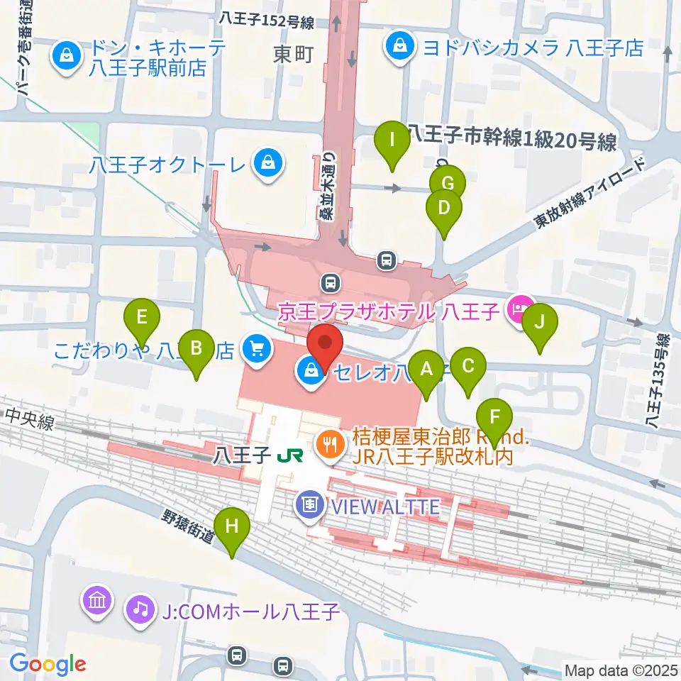 よみうりカルチャー八王子周辺の駐車場・コインパーキング一覧地図