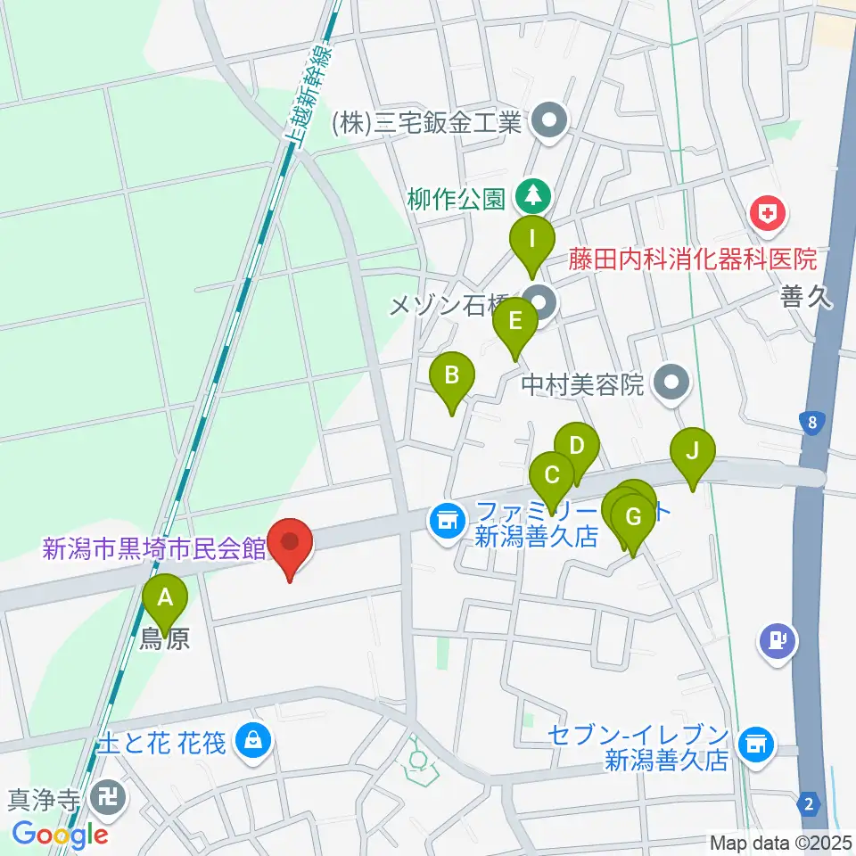 黒埼市民会館周辺の駐車場・コインパーキング一覧地図