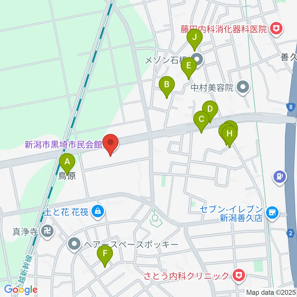 黒埼市民会館周辺の駐車場・コインパーキング一覧地図