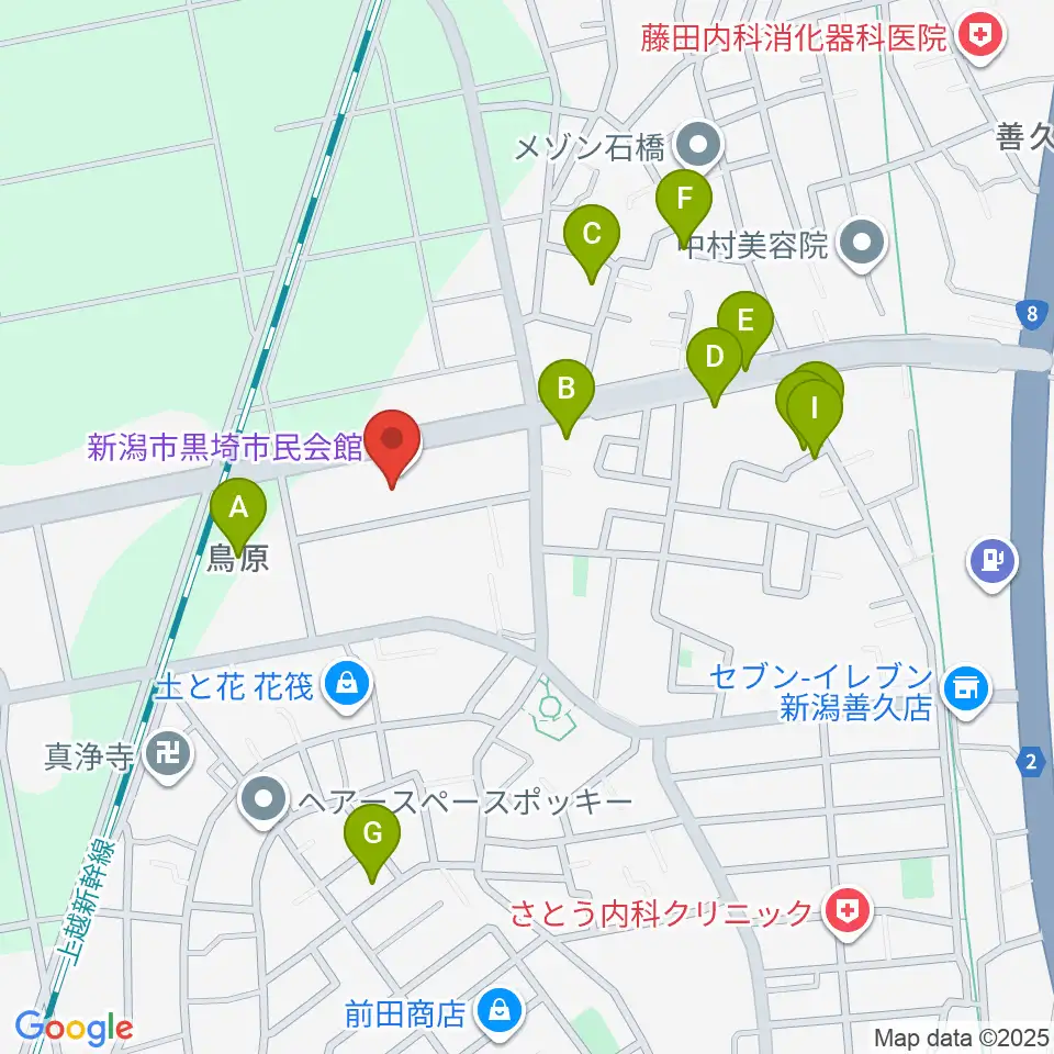 黒埼市民会館周辺の駐車場・コインパーキング一覧地図
