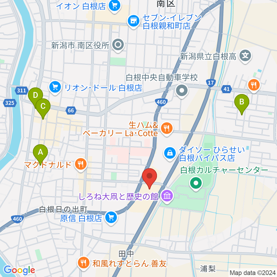 白根学習館 ラスペックホール周辺の駐車場・コインパーキング一覧地図