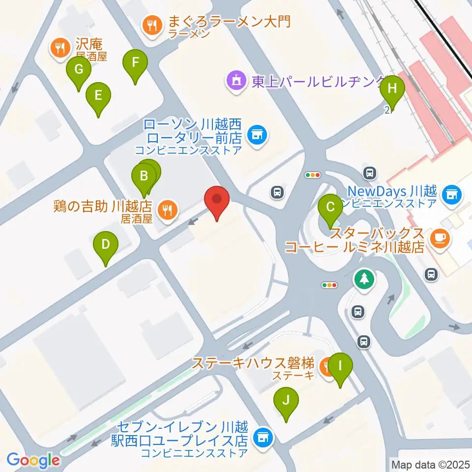 よみうりカルチャー川越周辺の駐車場・コインパーキング一覧地図