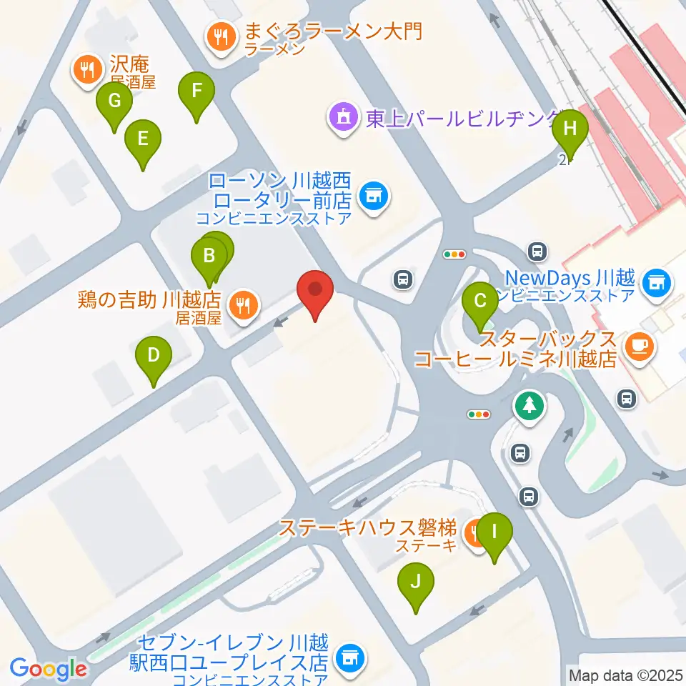 よみうりカルチャー川越周辺の駐車場・コインパーキング一覧地図
