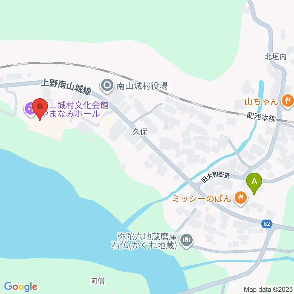 南山城村文化会館 やまなみホール周辺の駐車場・コインパーキング一覧地図