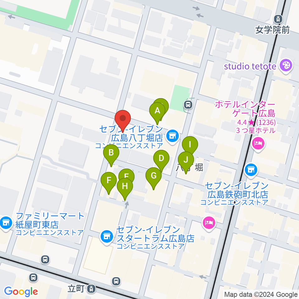 広島YMCA国際文化ホール周辺の駐車場・コインパーキング一覧地図