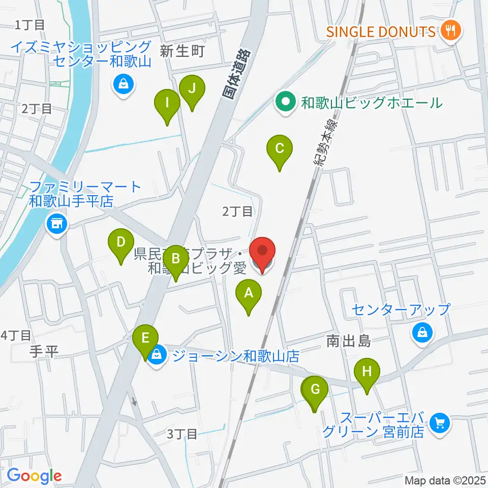 県民交流プラザ 和歌山ビッグ愛周辺の駐車場・コインパーキング一覧地図