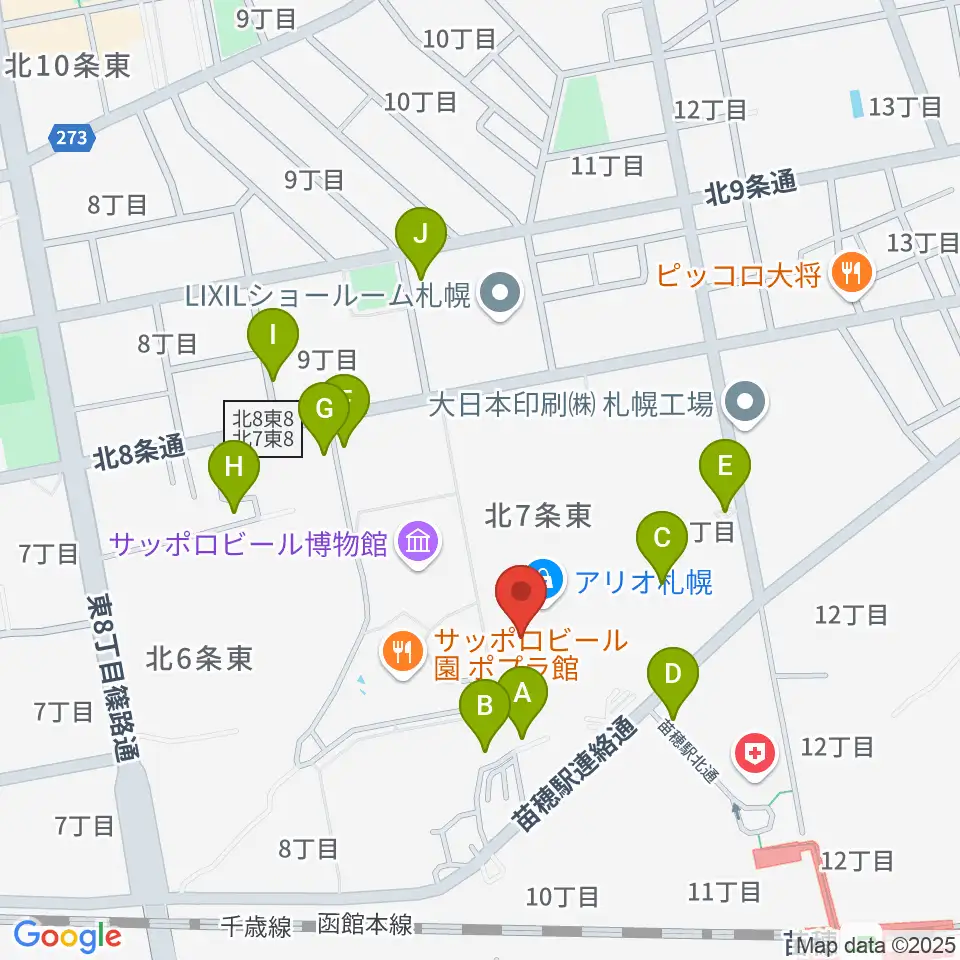 タワーレコード アリオ札幌店周辺の駐車場・コインパーキング一覧地図