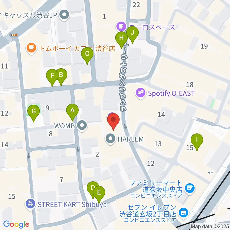 渋谷7th FLOOR周辺の駐車場・コインパーキング一覧地図