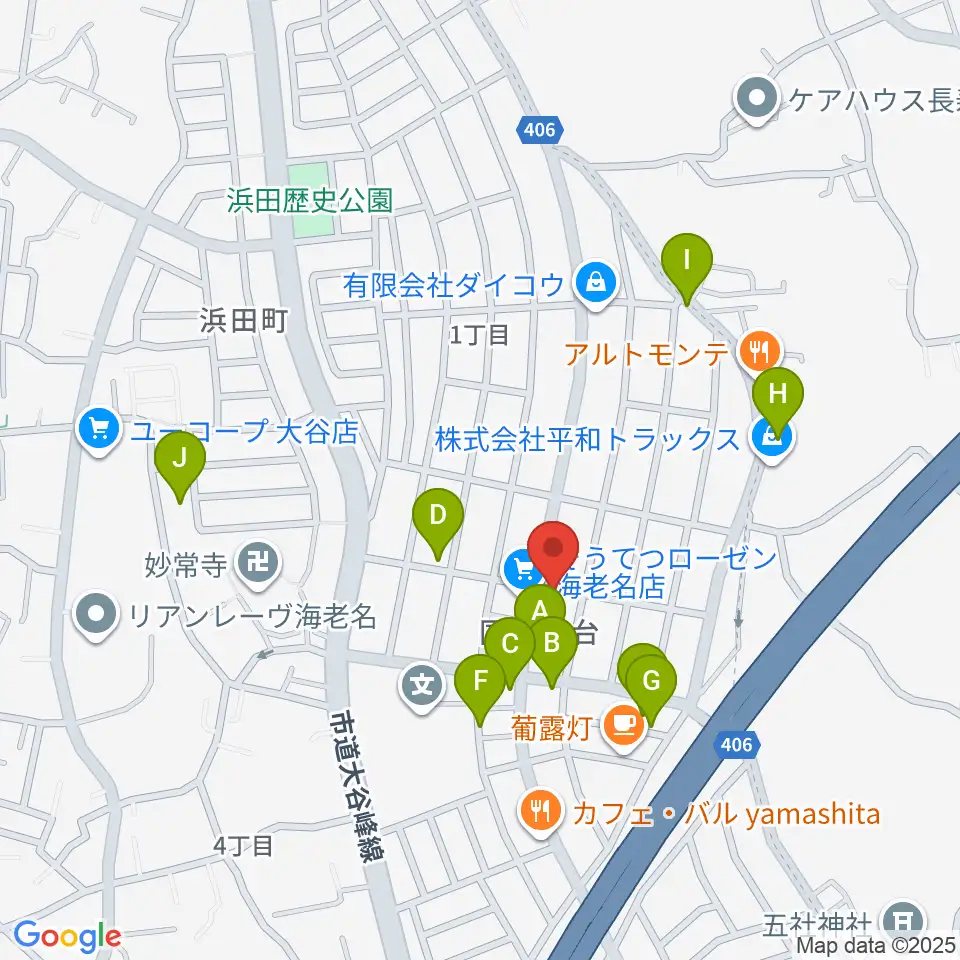 厚木楽器 アミ国分寺台周辺の駐車場・コインパーキング一覧地図