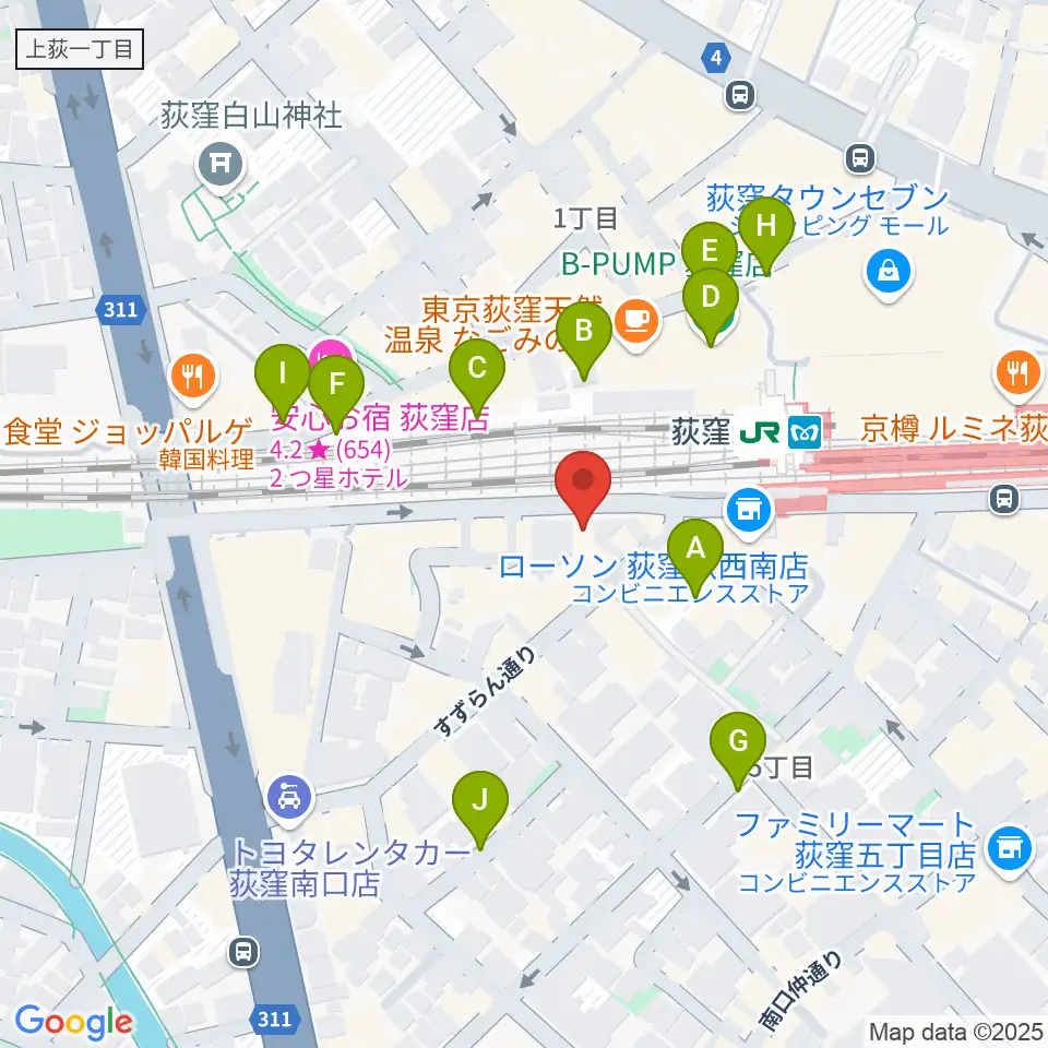 RGSギタースクール周辺の駐車場・コインパーキング一覧地図