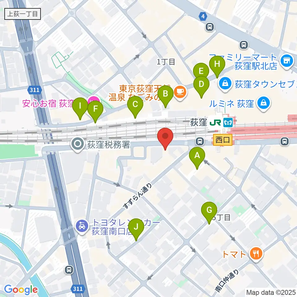 RGSギタースクール周辺の駐車場・コインパーキング一覧地図