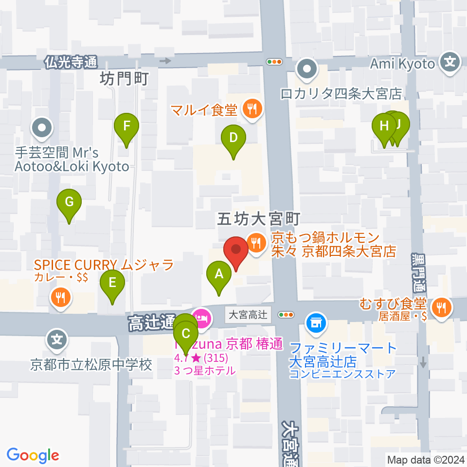 京都 夜想周辺の駐車場・コインパーキング一覧地図