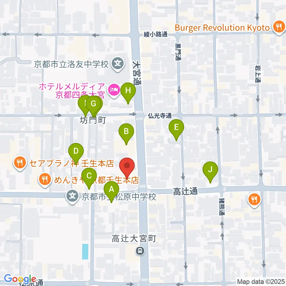 京都 夜想周辺の駐車場・コインパーキング一覧地図