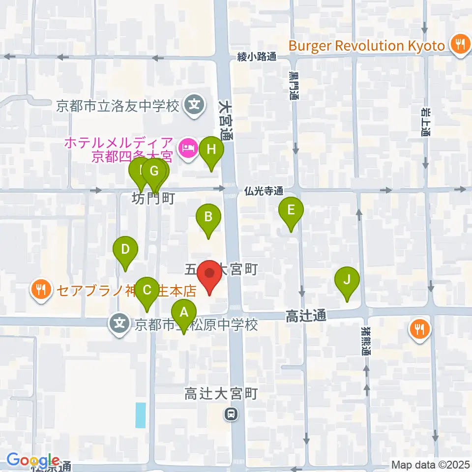 京都 夜想周辺の駐車場・コインパーキング一覧地図