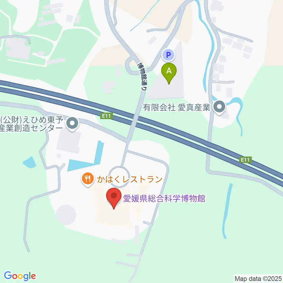 愛媛県総合科学博物館周辺の駐車場・コインパーキング一覧地図