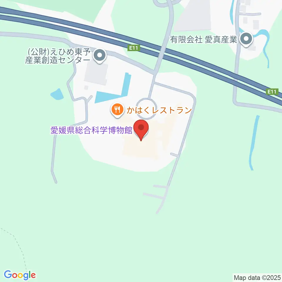 愛媛県総合科学博物館周辺の駐車場・コインパーキング一覧地図