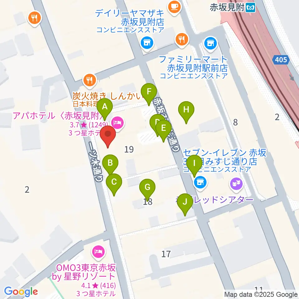 赤坂カーサクラシカ周辺の駐車場・コインパーキング一覧地図