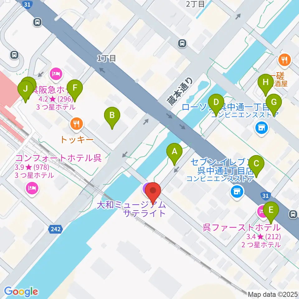 ビューポートくれ周辺の駐車場・コインパーキング一覧地図